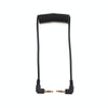 3.5mm Stereo Car Audio Cable PU Gold-plated Elbow Spring Cable(Male To Male)