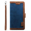 For iPhone SE 2022 / SE 2020 / 8 / 7 Retro Splicing Horizontal Flip Leather Case with Card Slots & Holder & Wallet(Blue)