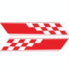 2 PCS/Set D-962 Checkered Flag Pattern Car Modified Decorative Sticker(Red)