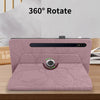 For Samsung Galaxy Tab S9 / S9 FE Tree Life Embossed Rotation Leather Tablet Case(Rose Gold)