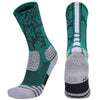 Basketball Stockings Boxing Roller Skating Riding Sports Socks, Size: XL 43-46 Yards(Green White)