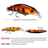PROBEROS DW578 Ordinary Hook 5.3cm 4.6g Sinking Minnow Lure Long Casting Bionic Plastic Hard Bait Fishing Tackle(Color A)