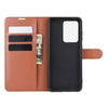 For Galaxy S20 Ultra Litchi Texture Horizontal Flip Protective Case with Holder & Card Slots & Wallet(Brown)