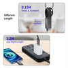 ENKAY ENK-CB134 4-in-1 60W USB-A / Type-C to 8 Pin / Type-C Nylon Braided Magnetic Fast Charging Data Cable, Cable Length:0.15m
