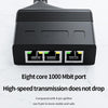 Male RJ45 3 in 1 Gigabit Network Splitter Cable Ethernet Network Coupler