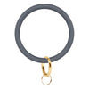 SiB005 Large Round Silicone Bracelet Keychain Outdoor Sports Silicone Bracelet(Cement Ash)
