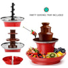 35W  3 Tier Chocolate Fountain  Mini Fondue Set with Hot Melting Pot Base 110V US Plug