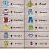 28x28cm Clothing Classification Logo Label Storage Box Cabinet Stickers(FG015)