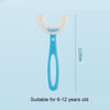 10 PCS U-shaped Children Baby Hand-held Soft Toothbrush Brushing Artifact for 6-12 Years Old, Style: Straight Handle (Blue)