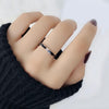 2 PCS Fashion Two Diamond-Studded Titanium Steel Couple Rings For Couple, Size: US Size 5(Rose Gold)