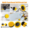 8 In 1 Electric Drill Crevice Cleaning Brush Car Wash Tool Set, Size: A Model(Yellow)