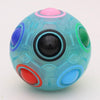 Magic Rainbow Ball Luminous Edition Training Hand Brain Coordination Fun Cube Children Toy(Luminous Blue)