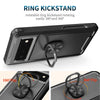For Google Pixel 6 3 in 1 Ring Holder PC + TPU Phone Case(Black)