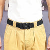 TUSHI 3.8cm Width Men Belts Army Style Quick Release Buckle Nylon Outdoor Man Casual Belt 125cm, Style: Elastic-Black