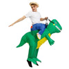 Halloween Dinosaur Inflatable Clothes Polyester 3D Cartoon Doll Clothing, Size:S(80-120cm)(Green Dinosaur)