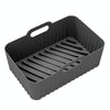 For Ninja DZ201 Air Fryer Silicone Liner Mat Reusable Basket Tray, Spec: Large Black (153g)
