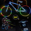 3 Rolls Bicycle Mountain Bike Motorcycle Sticker Car Contour Reflective Sticker Night Riding Reflective Sticker 1 x 800cm(Black Orange)
