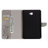 For Galaxy Tab A 10.1 (2016) / P580 Butterflies Love Flowers Embossing Horizontal Flip Leather Case with Holder & Card Slots & Wallet(Grey)