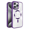 For iPhone 15 Pro Max Glaring CD Texture MagSafe Phone Case(Deep Purple)