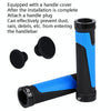 1pair BG-0404 Bicycle Rubber Handle Cover The Mountain Bike Bilateral Lock Dead Anti-Slip Handle Cover(Blue)