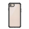 For iPhone SE 2022 / SE 2020 / 8 / 7 Waterproof Dustproof Shockproof Transparent Acrylic Protective Case(Black)