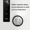 Slim Magnetic Thermometer And Hygrometer Clock Home Wall-Mounted Electronic Clock(White)