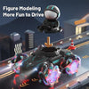 Q169 2.4G Magic Color Projection Stunt Remote Control Car(Black Red)
