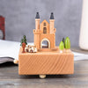 Castle Shape Home Decor Originality  Wooden Musical  Boxes