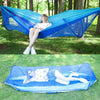250 x 120cm Anti-mosquito Hammock and Tarp Set Waterproof Sunshade Camping Supplies(Dark Green +Camouflage)