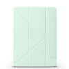 For iPad Pro 12.9 2022 / 2021 / 2020 Fixed Buckle Magnetic Deformation Leather Tablet Case(Baby Green)