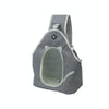 TAILUP Pet Carrier Bag, M, Light Grey, Foldable, PU Leather