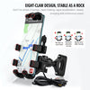 WUPP CS-1098A1 Motorcycle Aluminum Alloy Eight-jaw Mobile Phone Charging Holder with Switch(Black)