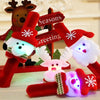 Santa Style Flash Light Merry Christmas Slap Pat Circle Wristband(Flannel Light Deer)