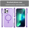 For iPhone 12 Pro Max MagSafe Frosted Translucent TPU + PC Full Coverage Phone Case(Dark Purple)