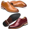 JL-1022 Men British Pointed Leather Shoes Business Casual Shoes, Size: 43(Red)