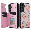 For Samsung Galaxy S24 FE 5G Printed Double Buckle RFID Anti-theft Phone Case(Pastoral Rose)