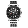 OCHSTIN 7256 Fashion Steel Strap Multifunctional Quartz Men Watch(Silver)