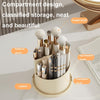 Desktop Dust-proof Rotating Cosmetics Storage Box Push-pull Lipstick Rack(Milk White Transparent)