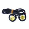 10pcs 23mm 1.5W DC12V Motorcycle Eagle Eye Light Double Lens Strobe Light(White Light)