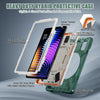 For Xiaomi Pad 7 / 7 Pro Rotatable Holder Silicone Hybrid PC Tablet Case with Shoulder Strap(Emreald Green)