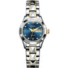 JIN SHI DUN 8813 Fashion Waterproof Luminous Automatic Mechanical Watch, Style:Women(Silver Gold Blue)