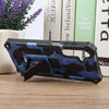 For Samsung Galaxy A16 5G / 4G Camouflage Armor Kickstand TPU Hybrid PC Magnetic Phone Case(Dark Blue)