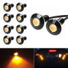10 PCS 23mm 1.5W DC9-80V Motorcycle Eagle Eye Light Single Lens(Yellow Light)