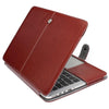 Notebook Leather Case with Snap Fastener for 13.3 inch MacBook Pro Retina(Brown)