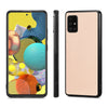 For Samsung Galaxy A51 5G Carbon Fiber Texture Leather Back Cover Phone Case(Khaki)