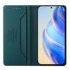 For Samsung Galaxy A03s 166mm RC01 Dual-Folded Magnetic Suction RFID Leather Phone Case(Dark Green)