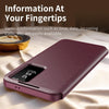 For Samsung Galaxy A55 Smart View Window Leather Phone Case with Card Slot(Red)