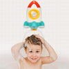 Baby Bath Shower Water Spray Rotating Rocket Beach Toys(Orange)