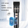 TURBO Men Electric Hair Trimmer LCD Digital Display Hair Clipper
