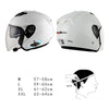 KUQIBAO Motorcycle Smart Bluetooth Sun Protection Double Lens Safety Helmet, Size: XXL(White+Black Tail)